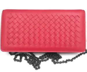 Bottega Veneta Brand New China Intercciato Wallet on Chain Crossbody Bag