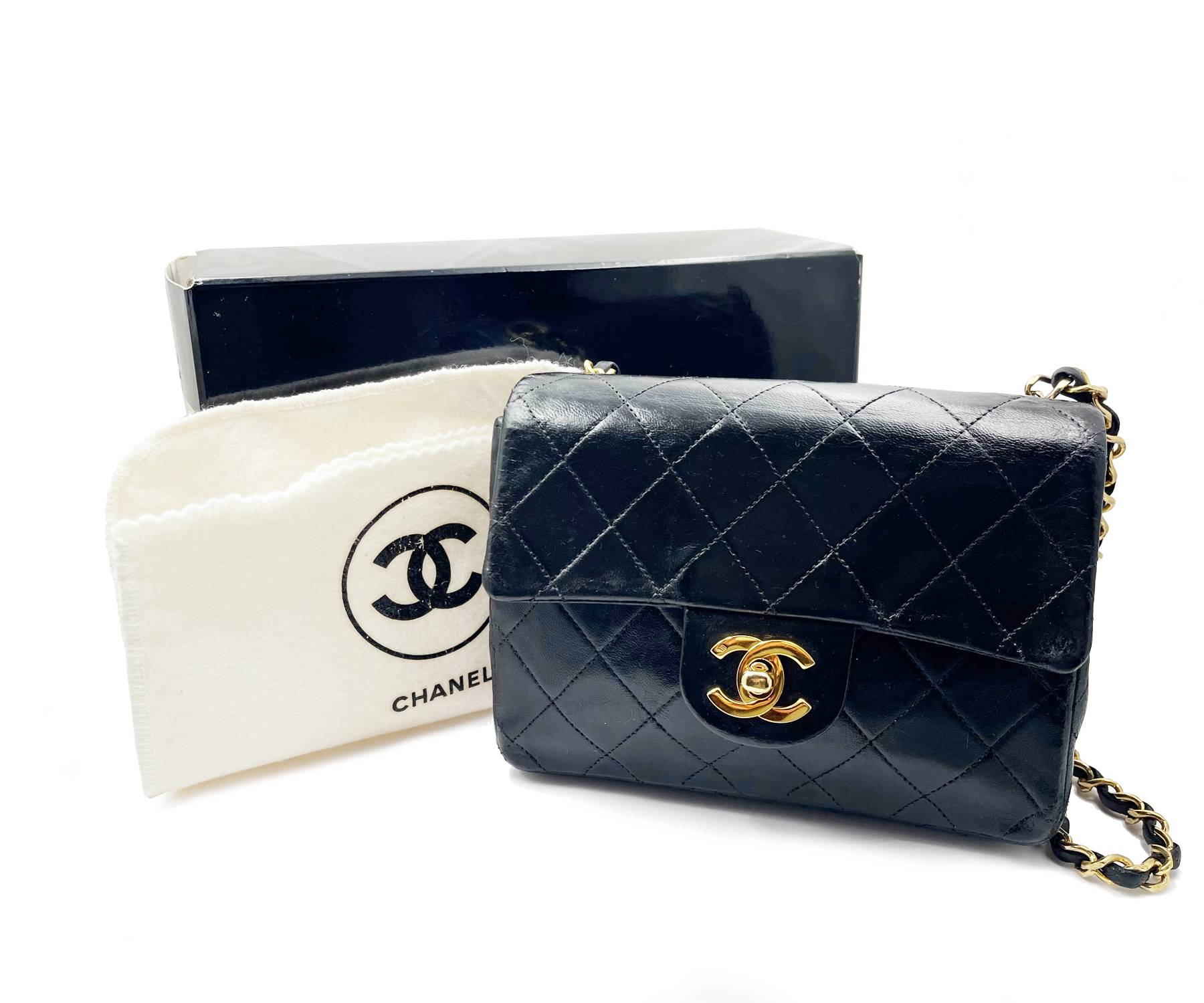 Chanel Vintage Classic Black Mini Timeless Crossbody Bag - LAR Vintage