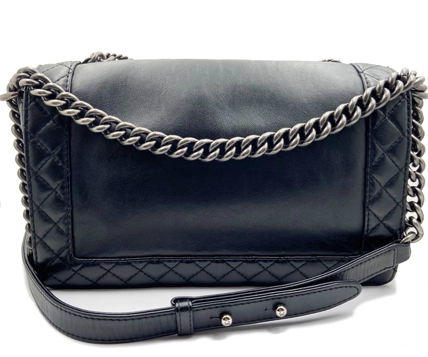 Chanel Black Enchained Medium Boy Bag - Image 5