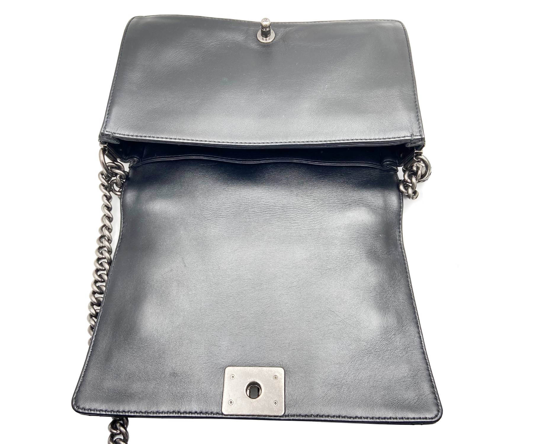 Chanel Black Enchained Medium Boy Bag - Image 9