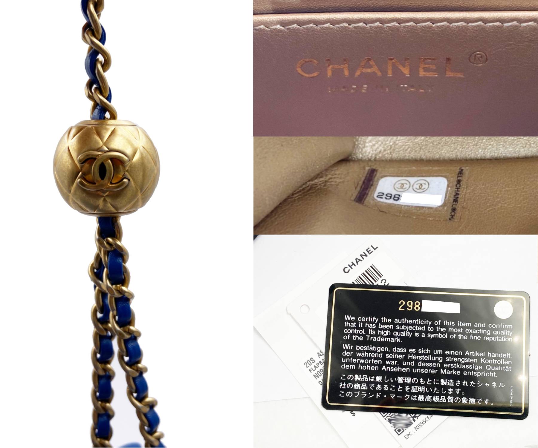 Chanel Brand New Pearl Crush Blue Mini Cross Body Shoulder Bag - Image 4