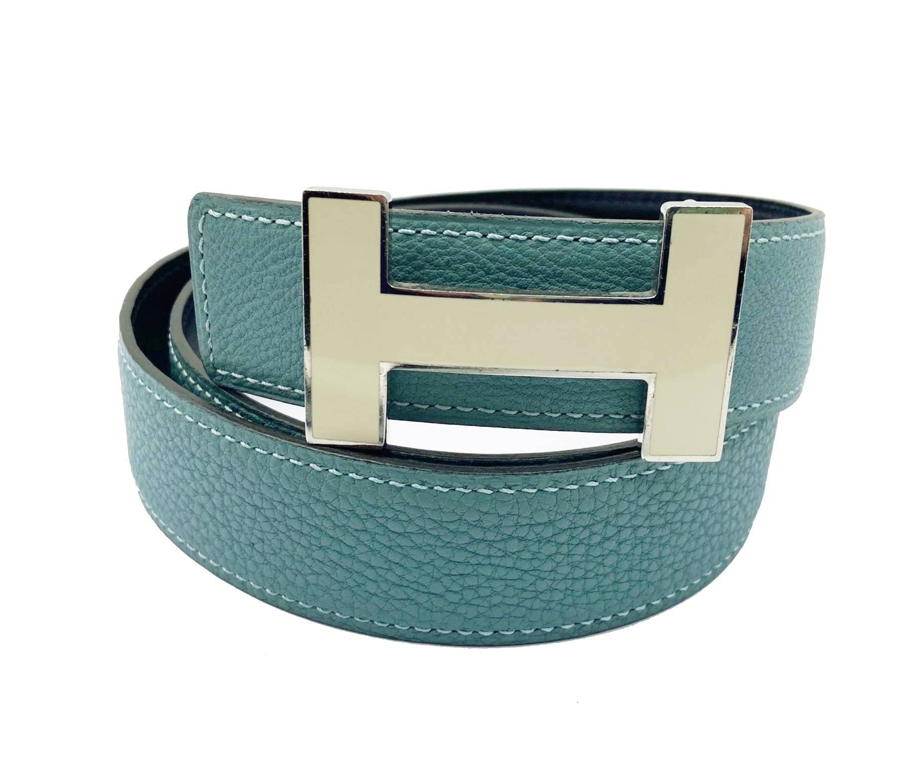 Hermes Constance 32mm Ivory H Bucket 2 Way Belt 85cm - Image 3