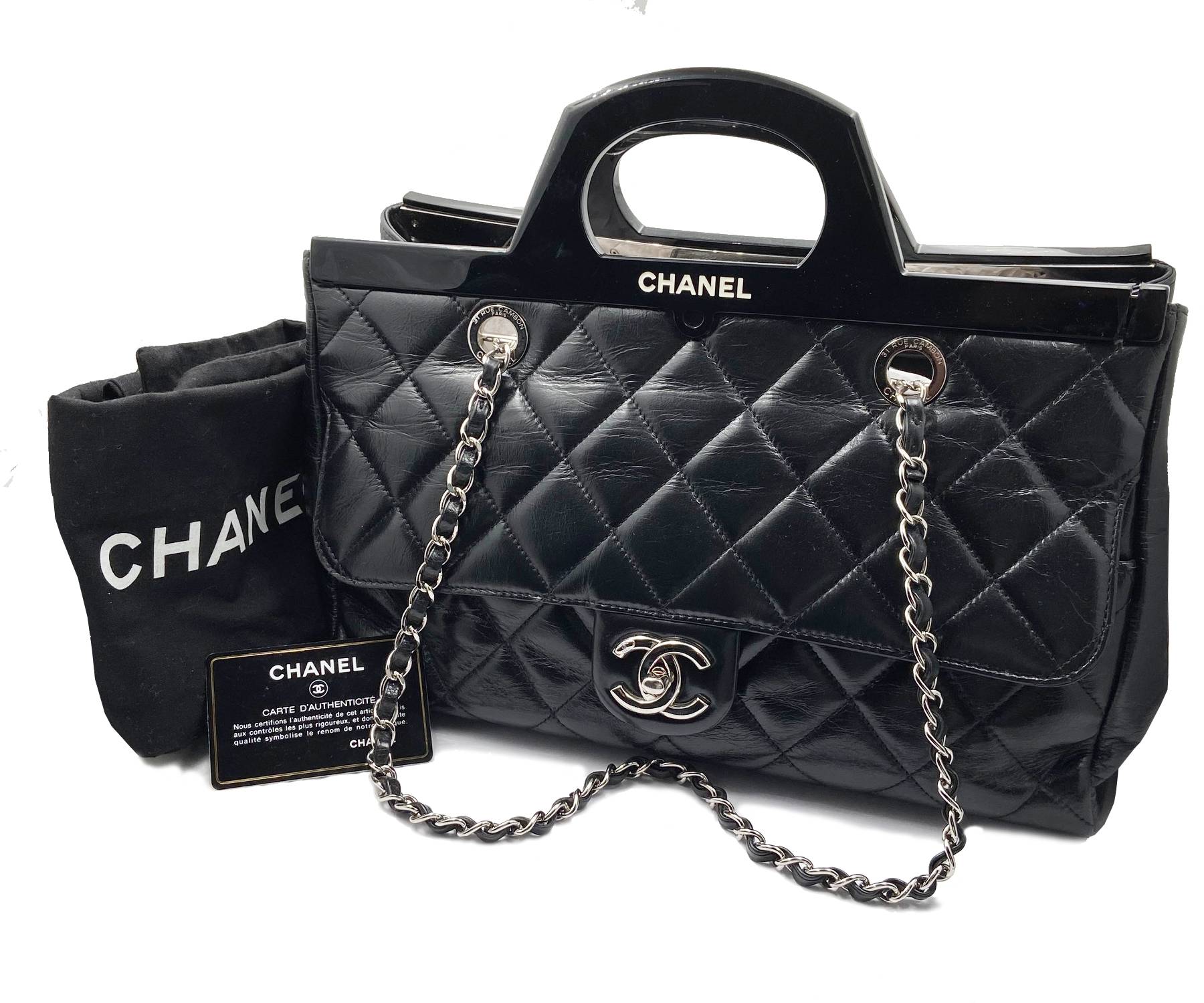 Chanel Delivery Black Medium Shoulder Bag - Image 2