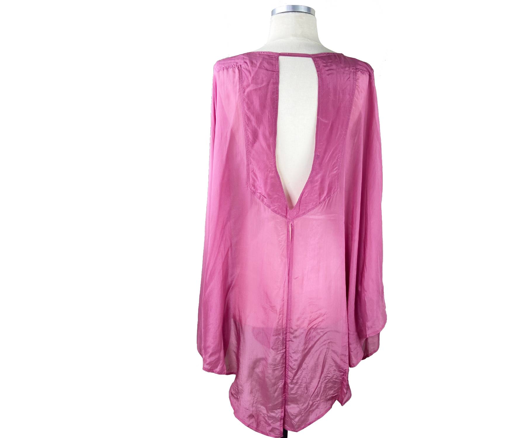 Gucci Peony Silk Tassel Oversized Cover Top - Image 3