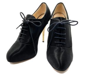 Giuseppe Zanotti Black Lace up Satin Ankle Boots  Heels