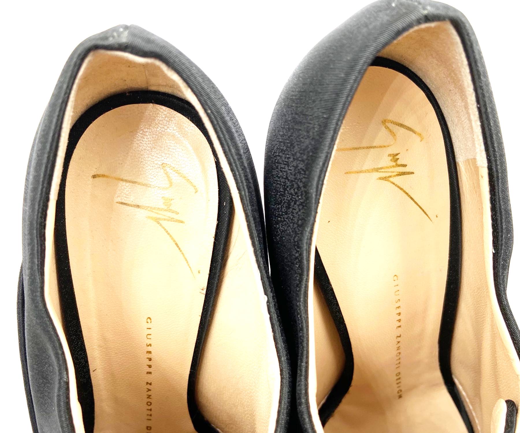 Giuseppe Zanotti Black Lace up Satin Ankle Boots Heels - Image 6