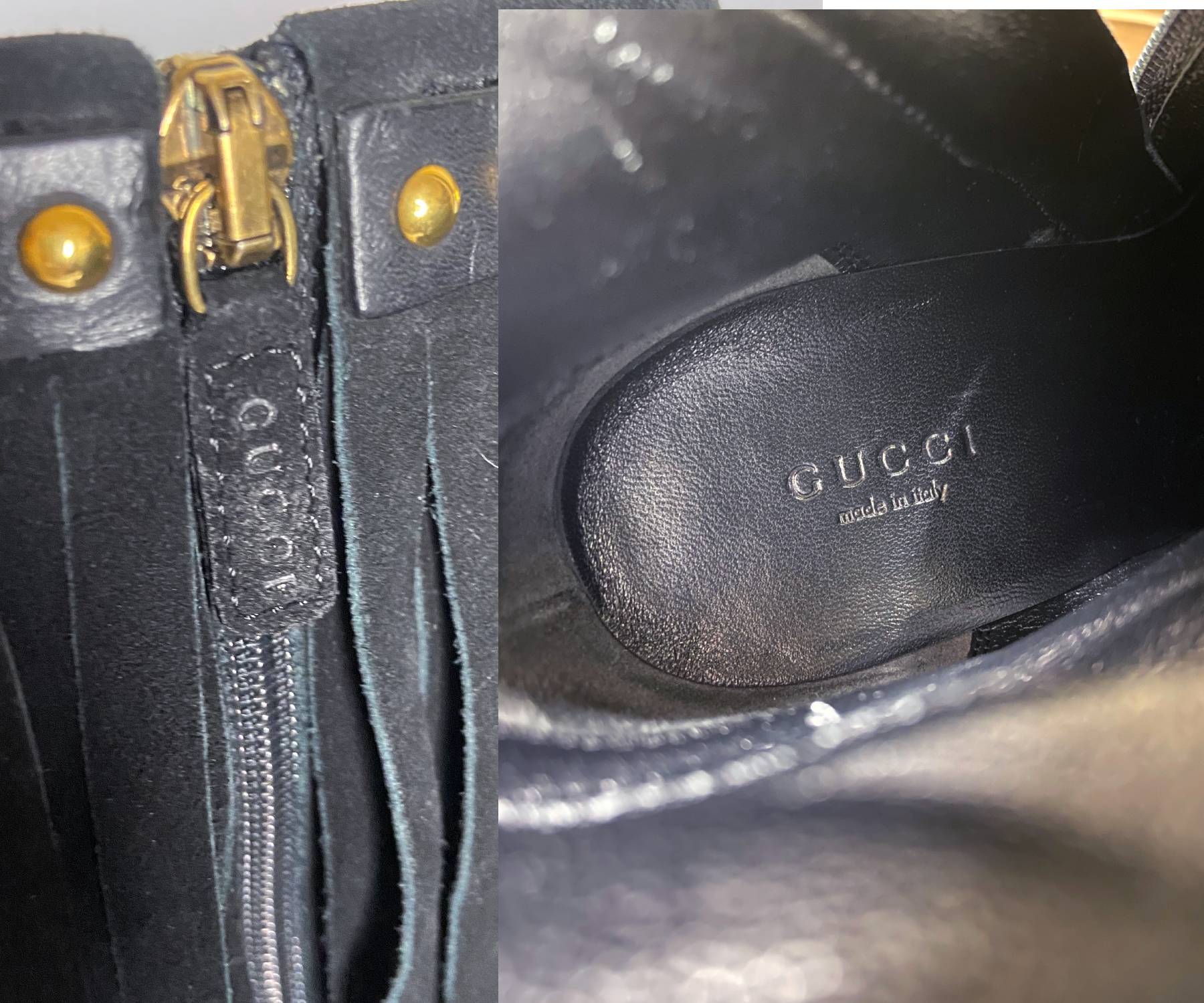 Gucci Black Suede Tassel Stud Boots - Image 6