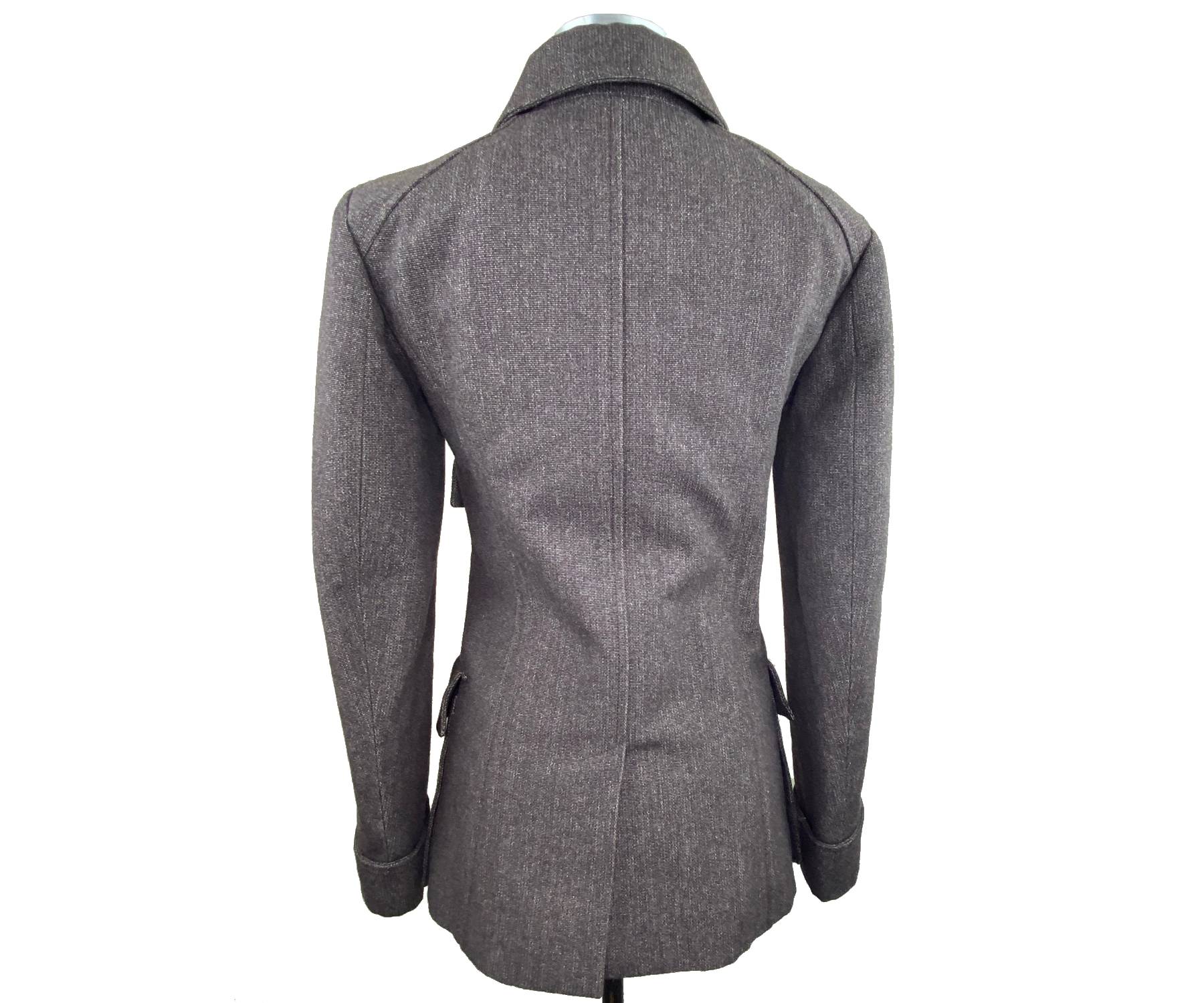 Louis Vuitton Brown Wool Double Breast Tailored Military Jacket - Image 2
