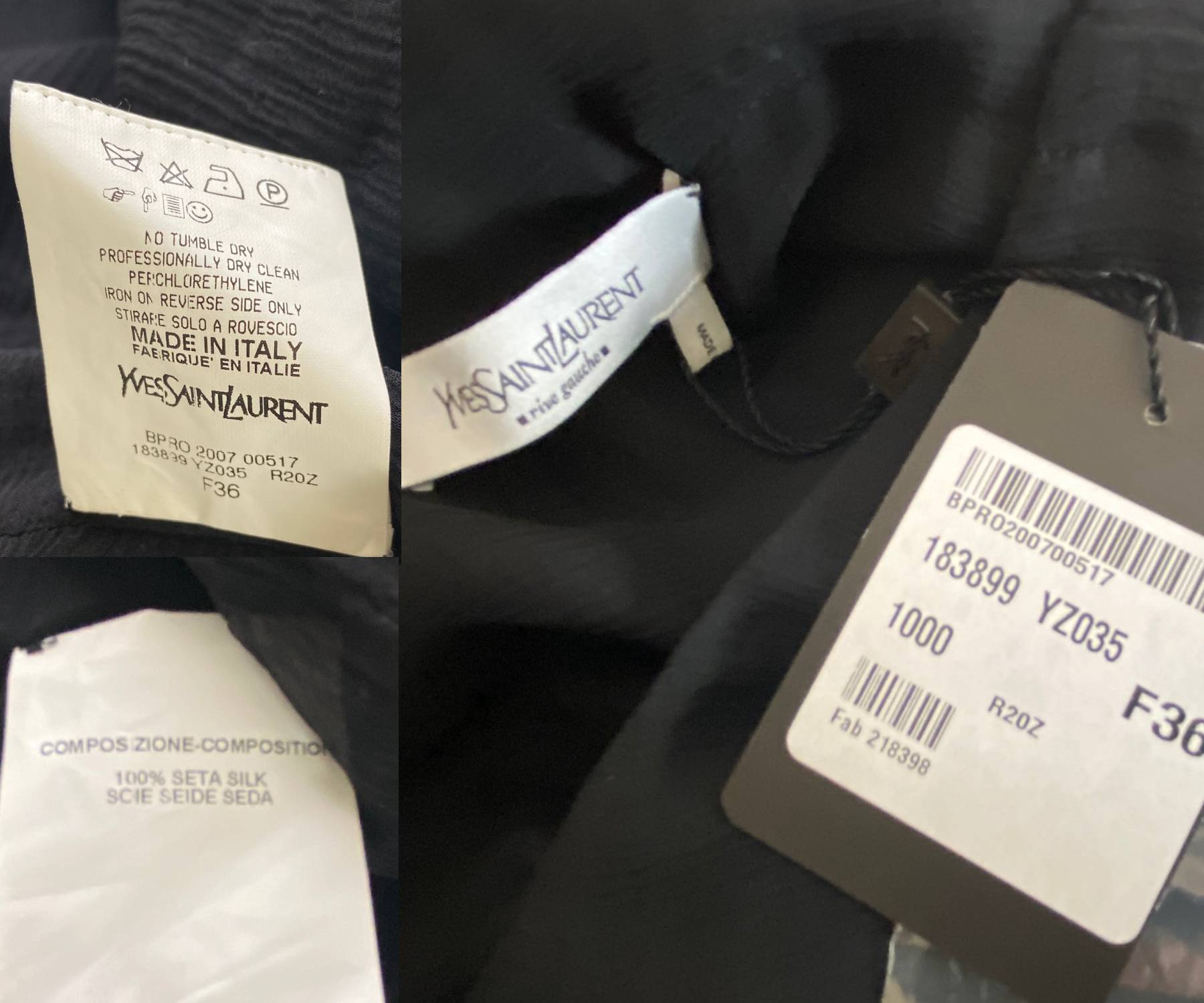 Yves Saint Laurent Brand New Silk Loose Long Dress - Image 4