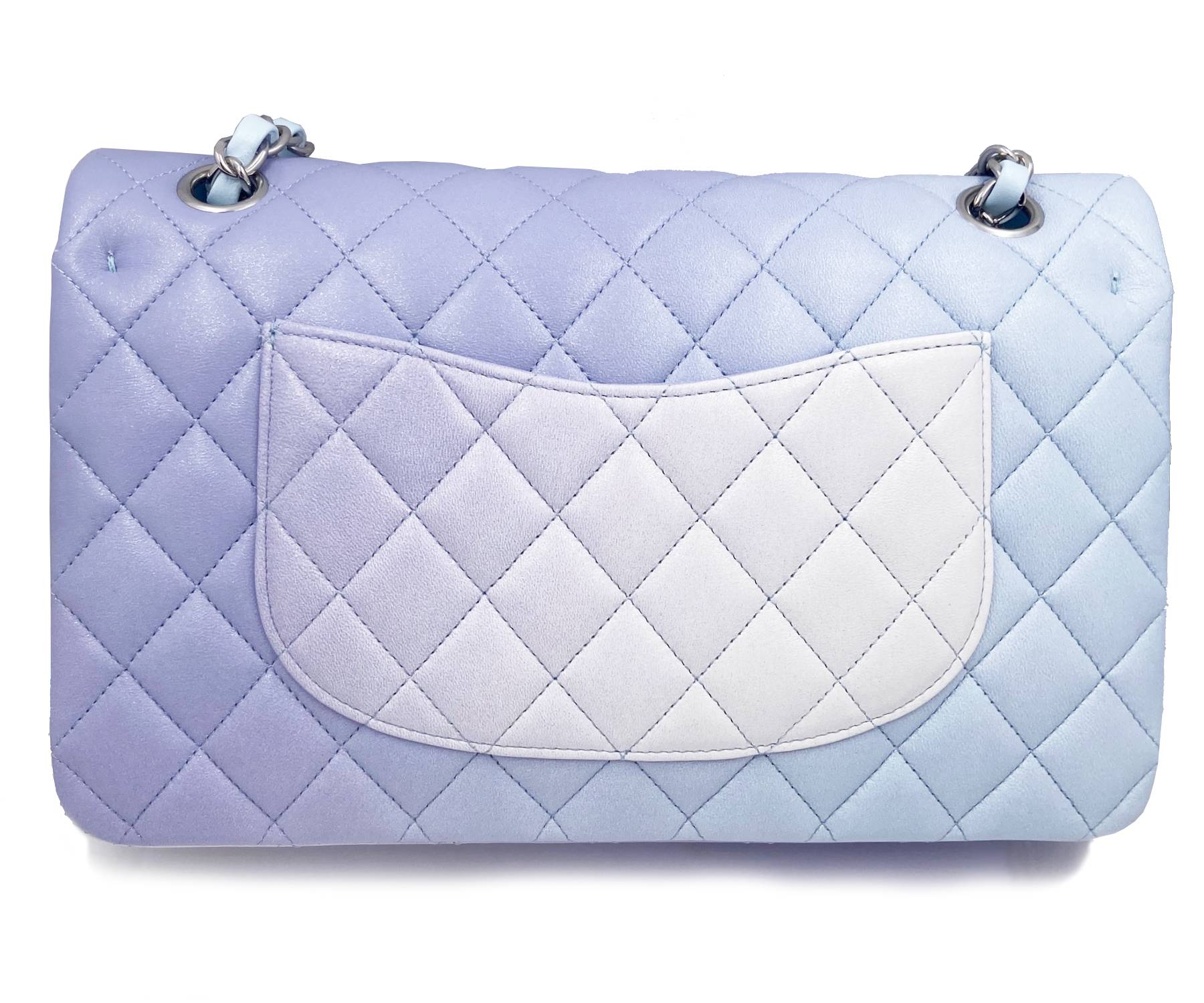 Chanel Brand New Classic Rare 10 Medium Lavender Blue Ombre Degrade Bag - Image 3