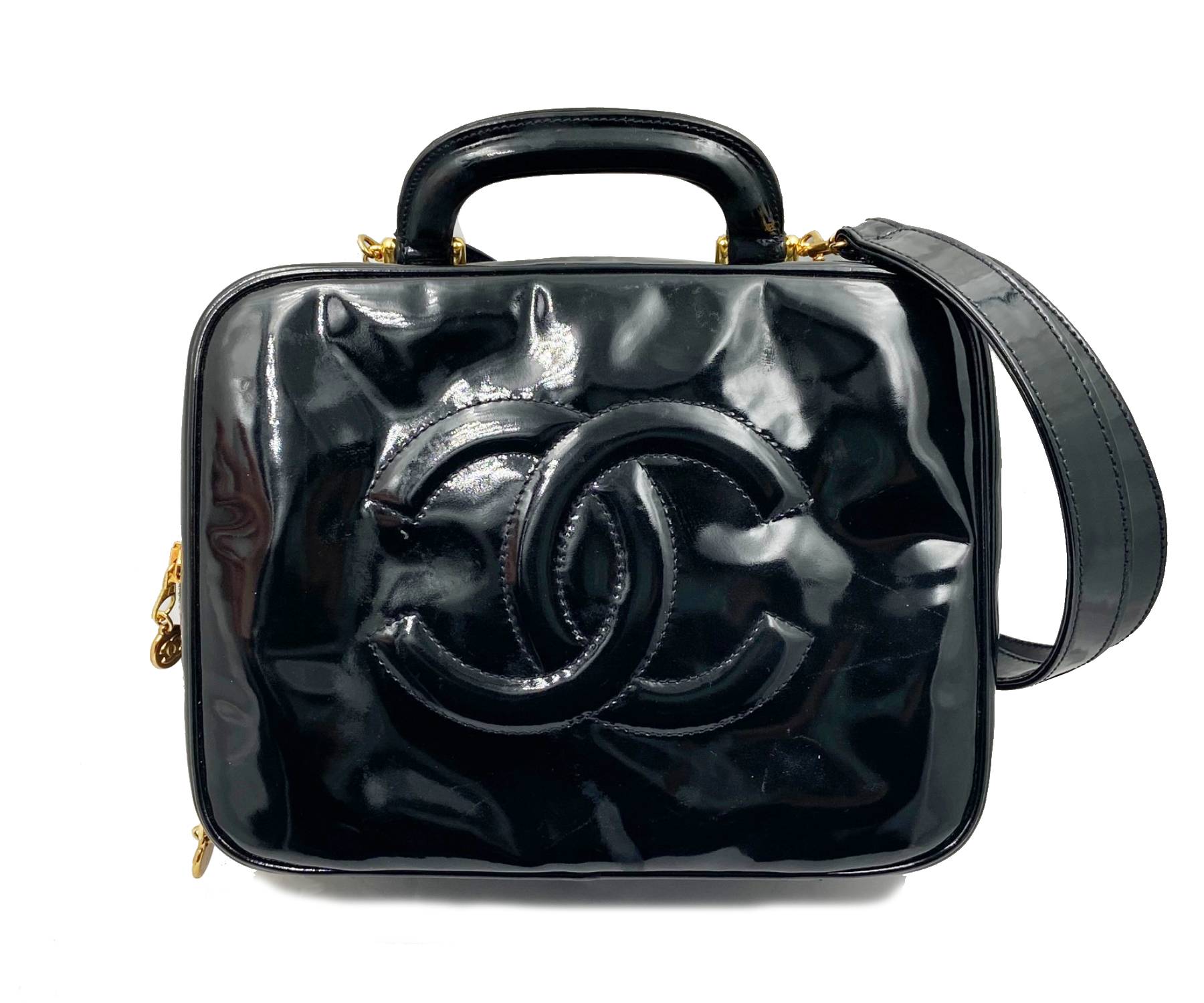 Vanity patent leather handbag Chanel Black in Patent leather - 37223081