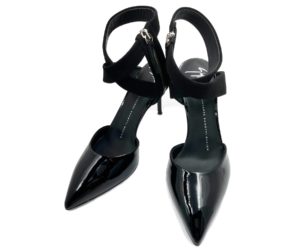 Giuseppe Zanotti Brand New Black Pointy Strap Slingbacks
