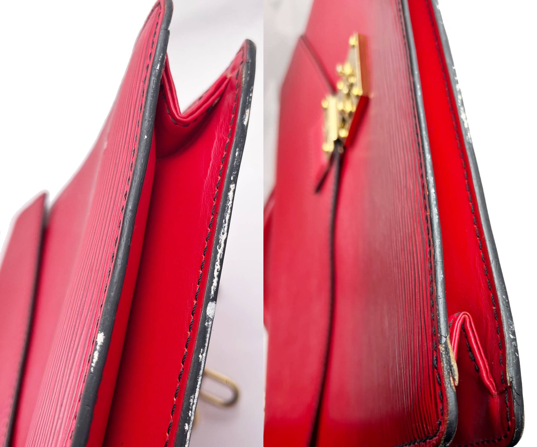 Louis Vuitton Vintage Red Epi Leather Serviette Conseiller Attache  Briefcase Strap Bag - LAR Vintage