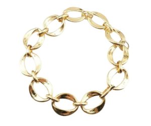 Chanel Vintage Gold Plated Ring Necklace As seen on Nicole Richie