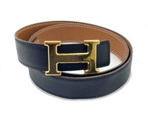 Hermes Constance 32mm Gold H Black Brown Reversible Belt 95cm
