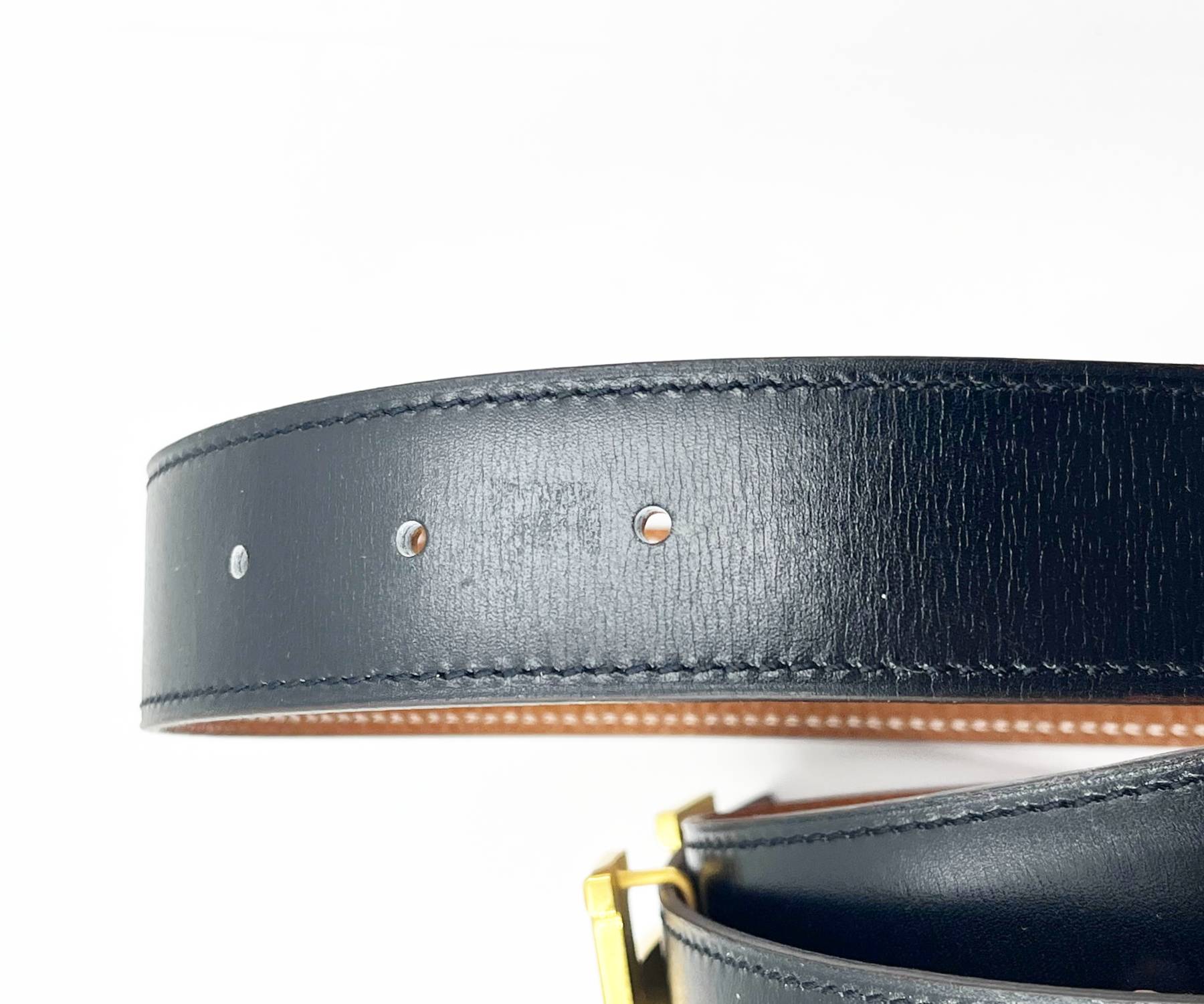 Hermes Constance 32mm Gold H Black Brown Reversible Belt 95cm - Image 4