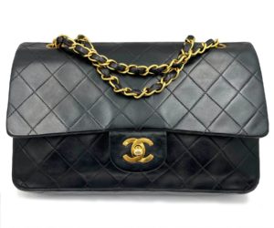 Chanel Vintage Classic Timeless Double Flap Lambskin 10" Shoulder Bag