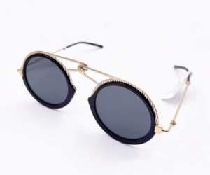 Dolce &Gabbana Rare Brand New Black Metallic DG Fatto A Mano Foldable Sunglasses