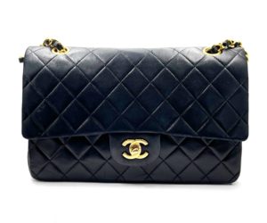 Chanel Vintage Classic Timeless Double Flap Lambskin 10" Shoulder Bag
