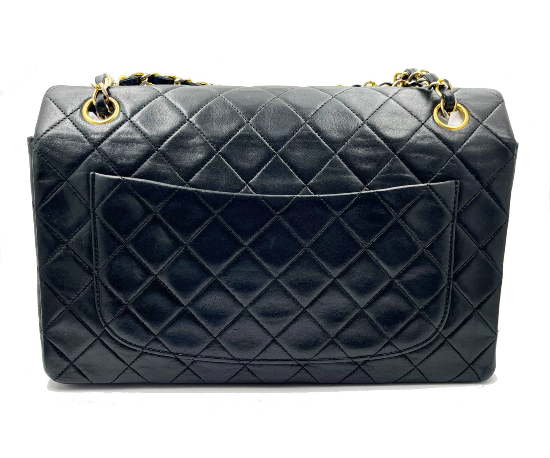 Chanel Vintage RARE Classic Flap Black Wallet Shoulder Bag Set - Image 4
