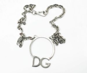Dolce &Gabbana Silver Large Pendant Chain Long Necklace