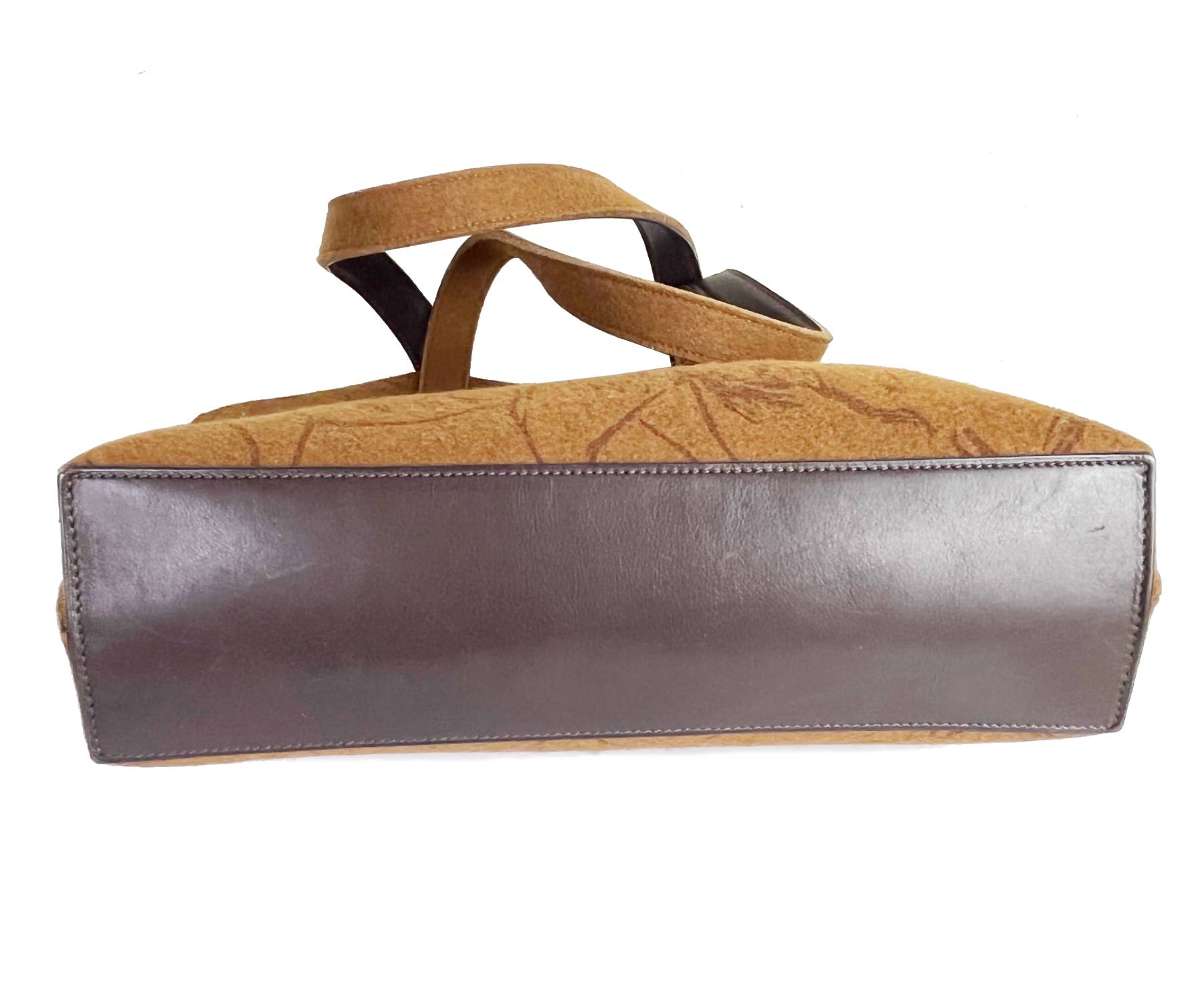 Hermes Brown Karimi Felt MM Shoulder Bag - Image 4