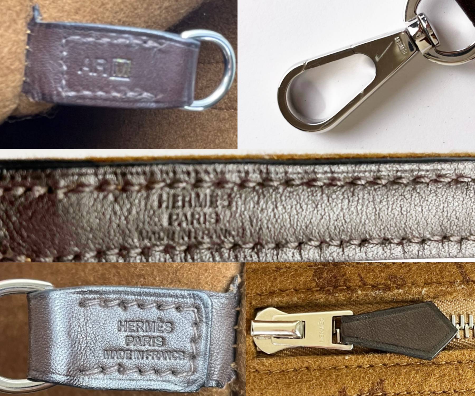 Hermes Brown Karimi Felt MM Shoulder Bag - Image 6