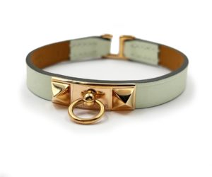 Hermes Brand New Rose Gold  Rivale Mini Vert Fizz Mint Bracelet