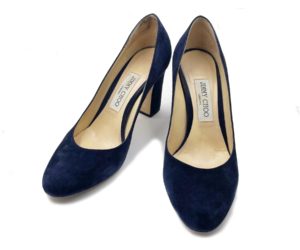 Jimmy Choo Navy Suede Heels