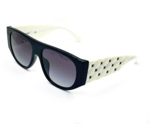 Chanel Brand New Black Mini CC White Black Lens Sunglasses