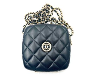 Chanel Vintage Classic Black Double CC Turnlock Backpack Bag