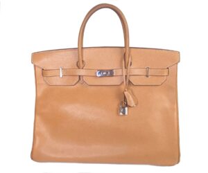 Hermes Birkin Natural Ardennes 40 Bag Silver Hardware