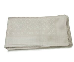 Louis Vuitton Brand New Monogram Creme Chale Evermore Shawl