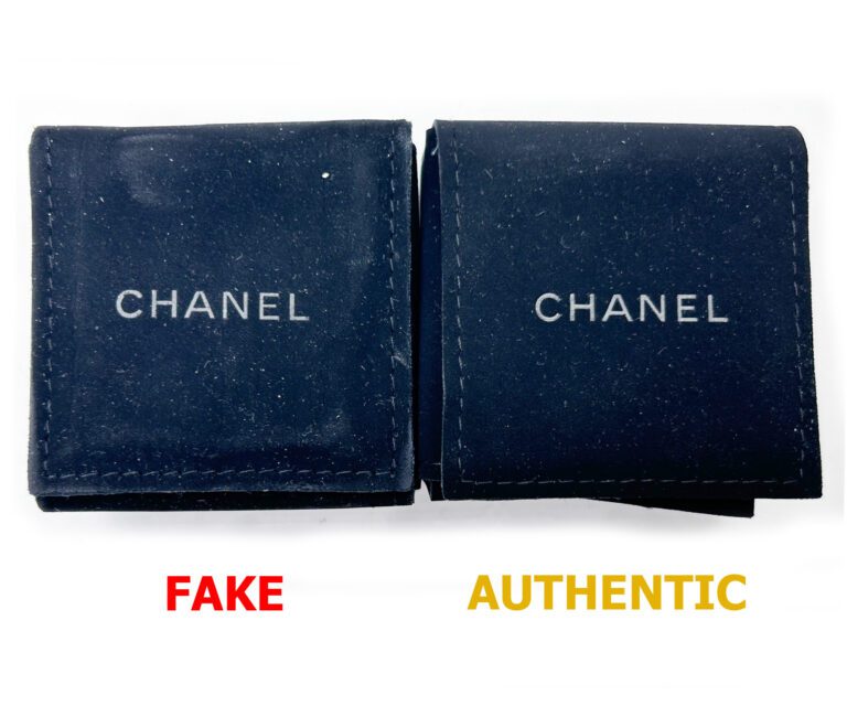 Fake V Authentic Pouch W Word
