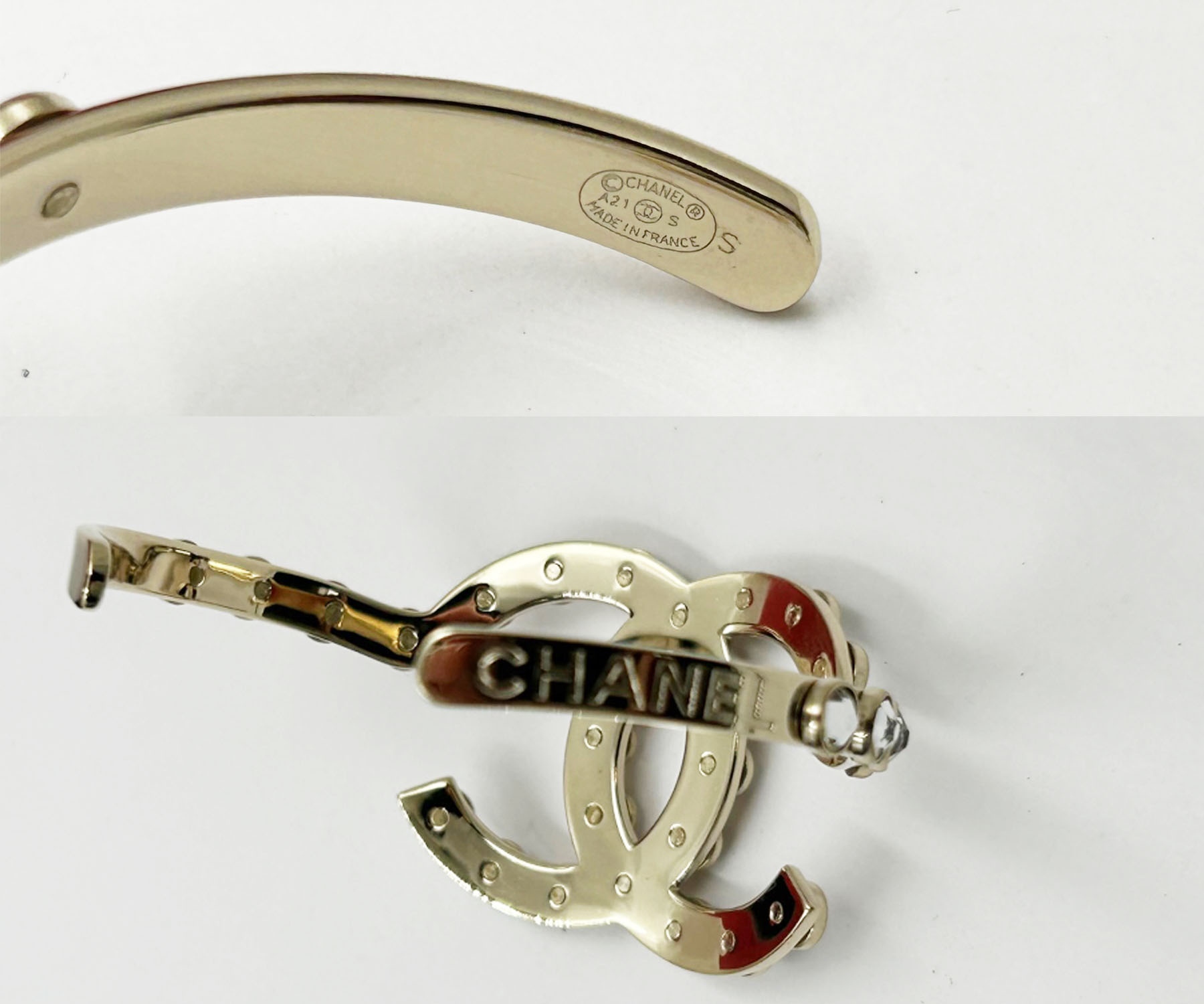 FWRD Renew Chanel Bangle Bracelet in Gold | FWRD-iangel.vn