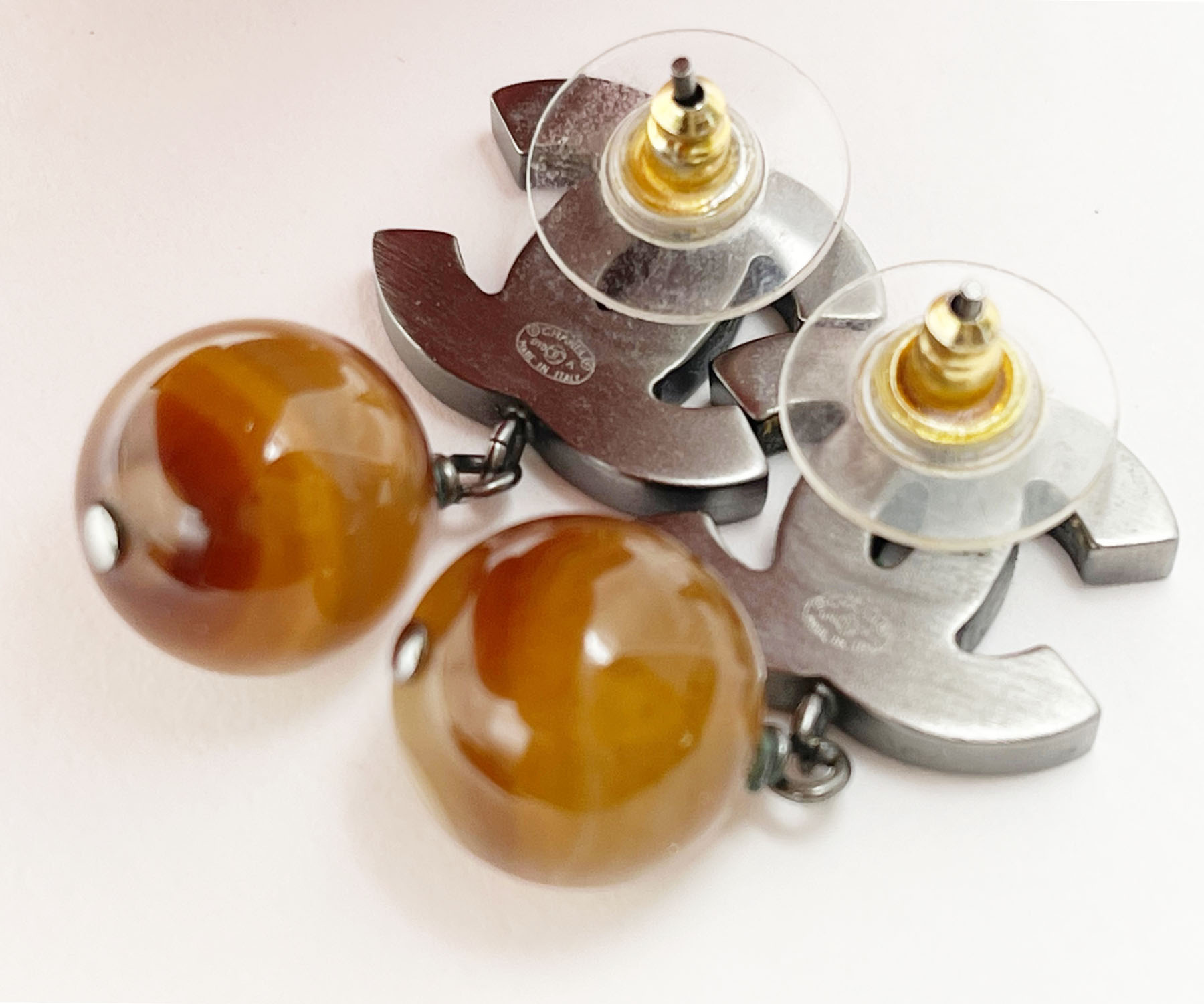 Gun Cc Petrified Wood Dangle Piercin 4