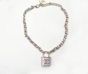 Lt Gd Cc Lavender Lock Chain Nk 1