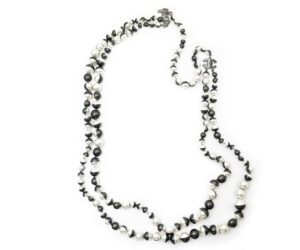 Blk Wht Half Hald Cc 2 Strand Lg Nk 1