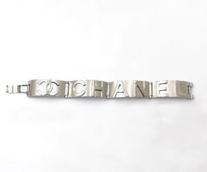 Vin Sil Letter Link Bangle Bl 1