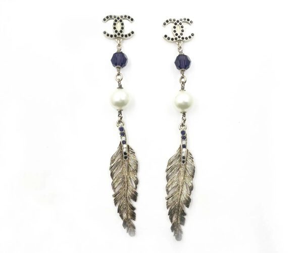 Sil Cc Purple Bead Feather Lg Earrings 1 Jpg