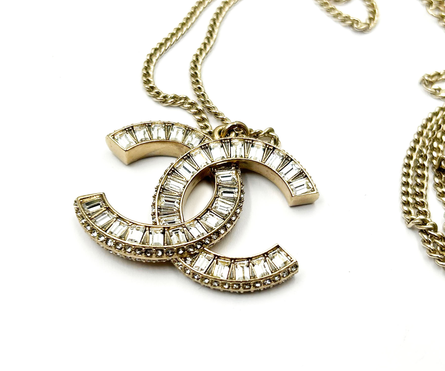 Gd Cc Baguette Crystal Pendant Nk 3