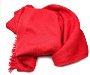 Hermes Red Libris Jacquard Cashmere Silk Shawl 2