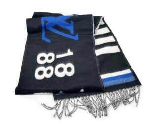 Lv Forward Cashmere Blend Blu Blk Scarf 1