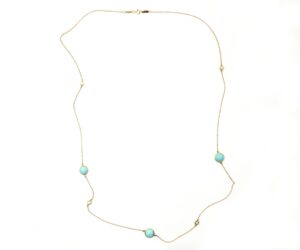 Tiffany Peretti Color By The Yard Sprinkle 18k 750 Turquoise Diamond Nk 1