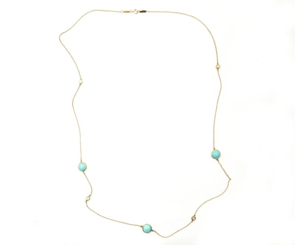 Tiffany &Co Color by the Yard Sprinkle Turquoise Diamond 750 Solid