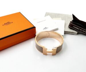 Hermes Rg Taupe Thick Clic Cuff 2