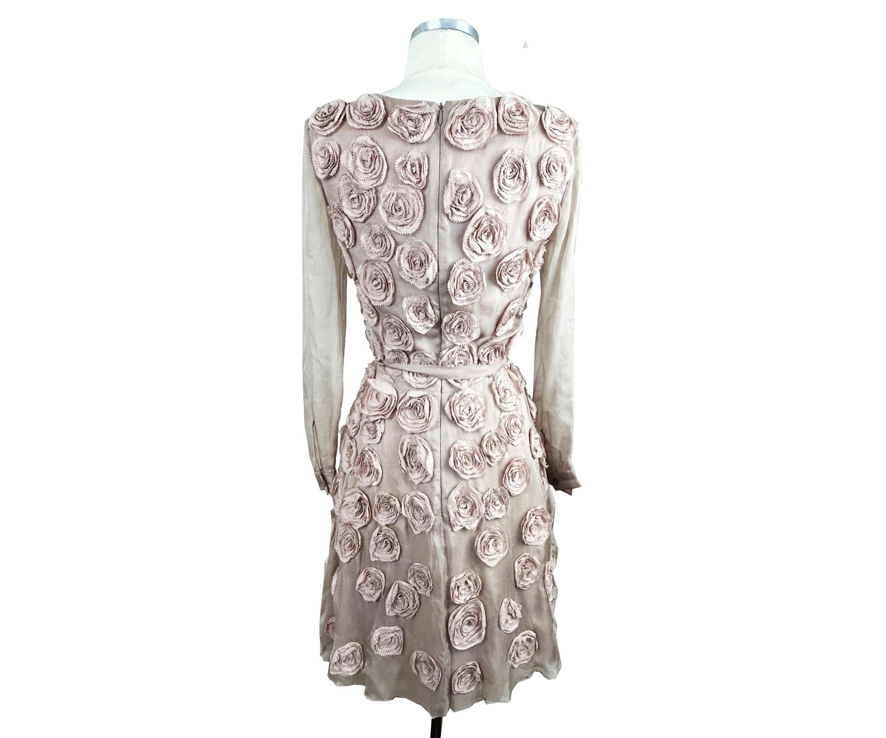 Valentino Dusty Pink Rose Silk Dress
