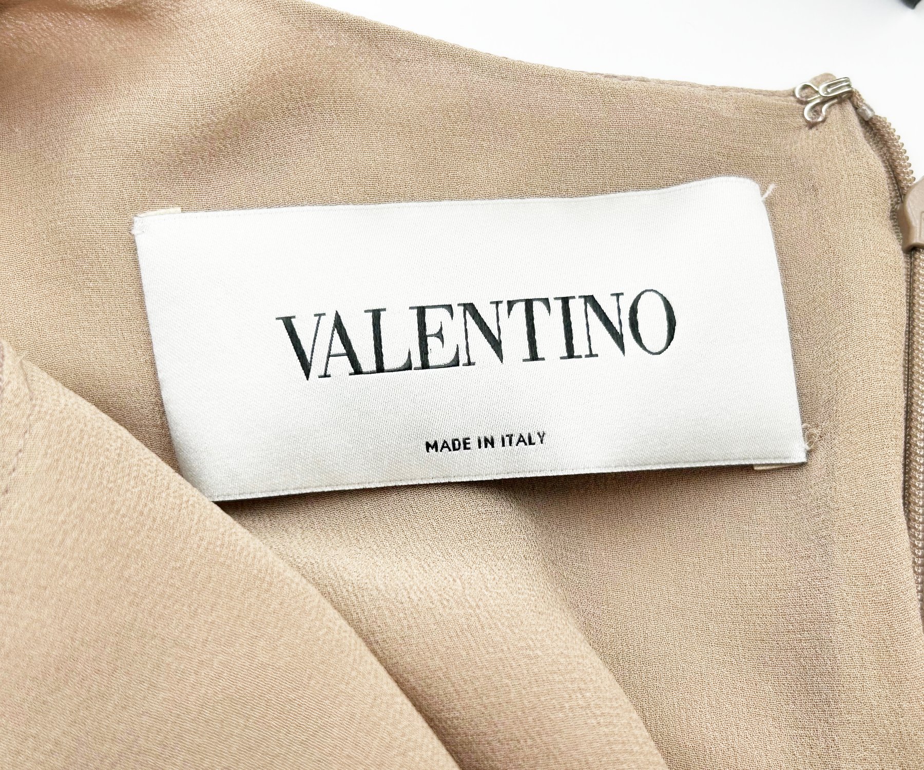 Valentino Dusty Pink Rose Silk Dress