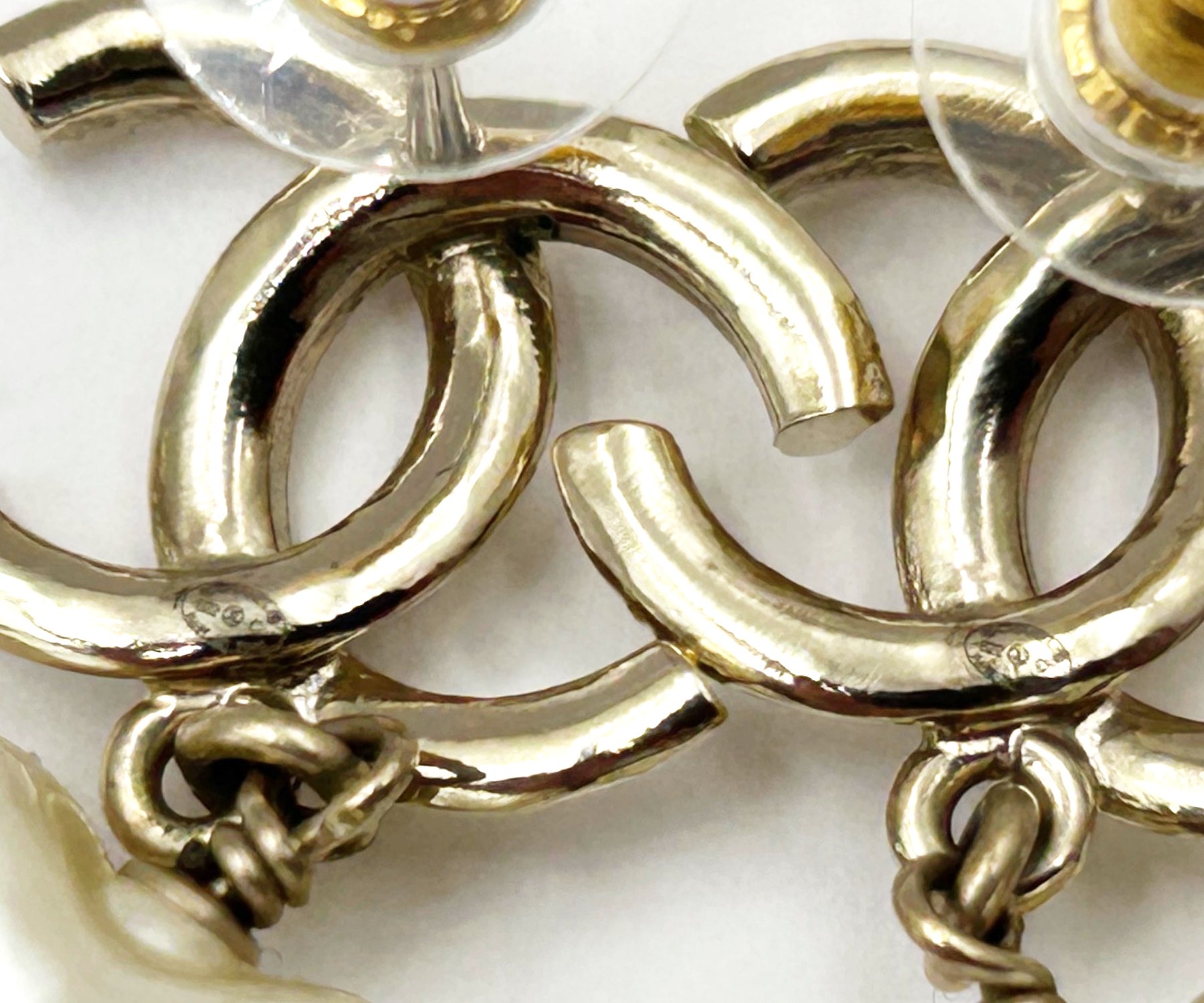 Gd Cc Pearl Heart Gd Heart Lg Dangling Piercin