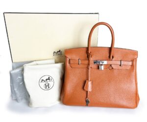 Hermes Orange 30cm Clemence Birkin